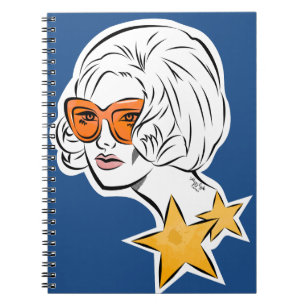 Cuaderno Es un estilo retro de estrellas