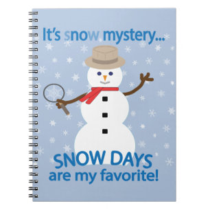Cuaderno Es un misterio de nieve Detective Muñeco de Nieve