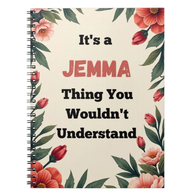 Cuaderno Es una Cosa de Jemma que No Entenderías (Frente)