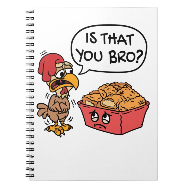 Cuaderno ¿Es Usted Hermano? Gracioso nugget de pollo (Frente)