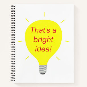 Cuaderno Esa es una idea brillante, portátiles con bombilla