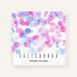 Cuaderno Esbozar puntos de efecto de boquilla azul rosa P