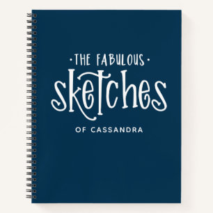 Cuaderno Esbozo de Artistas Azules de la Marina Personaliza