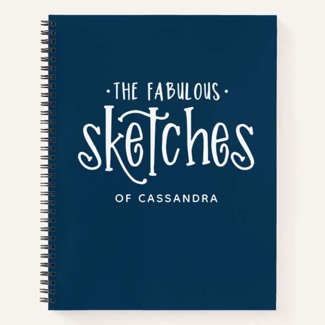 Cuaderno Esbozo de Artistas Azules de la Marina Personaliza (Anverso)