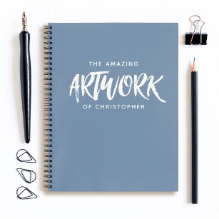 Cuaderno Esbozo de artistas azules personalizado
