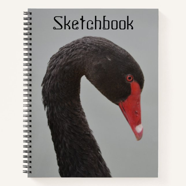 Cuaderno Esbozo de cisnes negros muy bonito (Anverso)