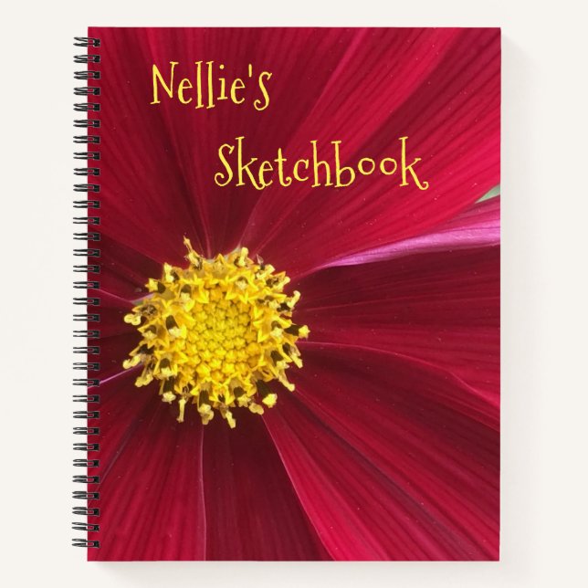 Cuaderno Esbozo de Cosmos Rojos (Anverso)
