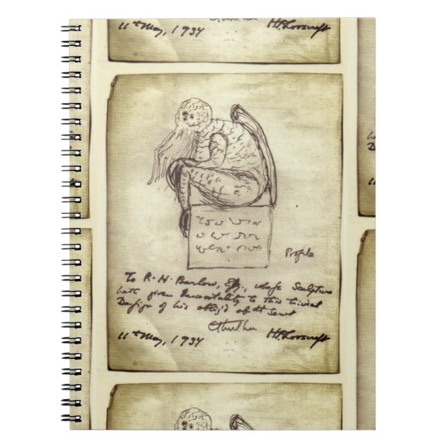 Cuaderno Esbozo de Cthulhu por Lovecraft (Frente)