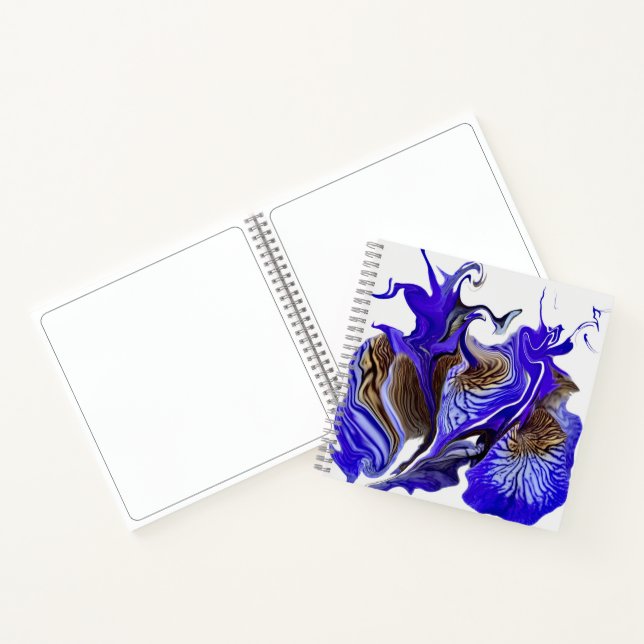 Cuaderno Esbozo De Flores De Iris Púrpura (Interior)