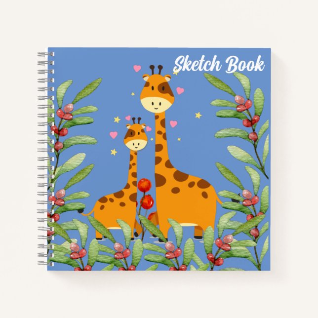 Cuaderno Esbozo de jirafa cutánea (Anverso)