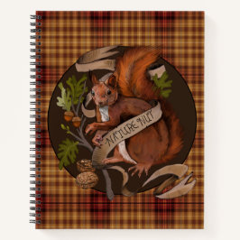 Cuaderno Esbozo de la ardilla de la naturaleza