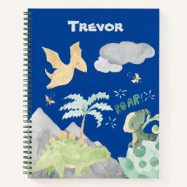 Cuaderno Esbozo de la lista de notas de la escuela de Dinos