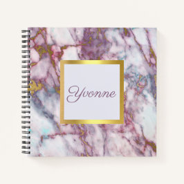 Cuaderno Esbozo de Mármol de imitación personalizado