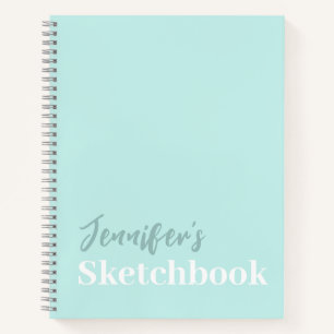 Cuaderno Esbozo de Moda de guión azul Verde azulado persona