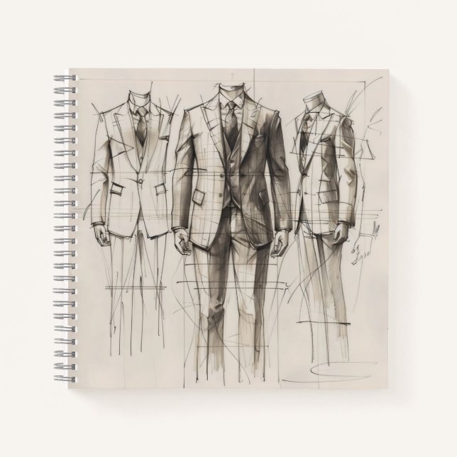 Cuaderno Esbozo de moda de la vieja escuela (Anverso)