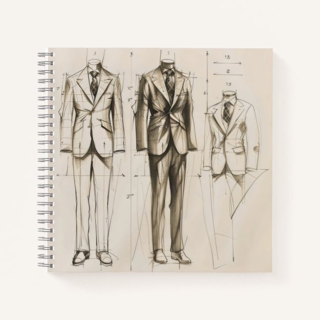 Cuaderno Esbozo de moda elegante (Anverso)