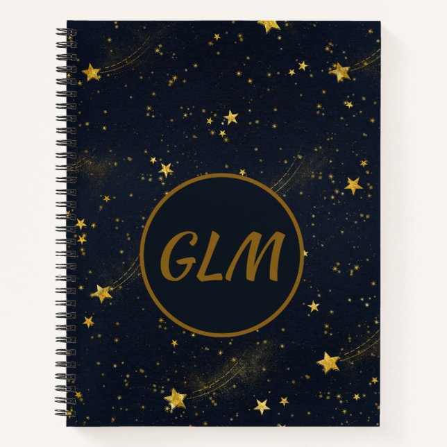 Cuaderno Esbozo de monograma de cielo nocturno (Anverso)