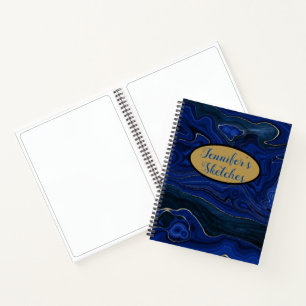 Cuaderno Esbozo de Natación Azul Lapis