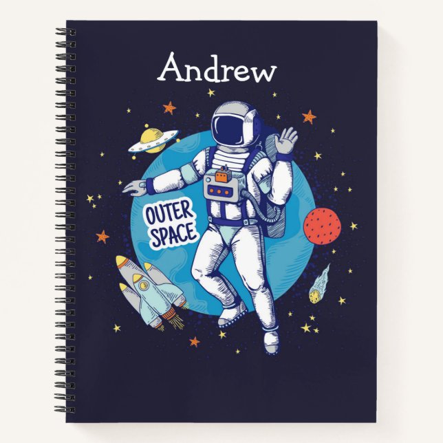 Cuaderno Esbozo de niños del espacio exterior (Anverso)