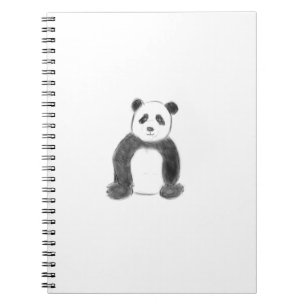 Cuaderno Esbozo de panda blanco y negro