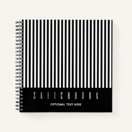 Cuaderno Esbozo de patrón de línea vertical blanca