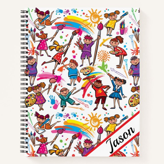 Cuaderno Esbozo de Personalizares para niños (Anverso)