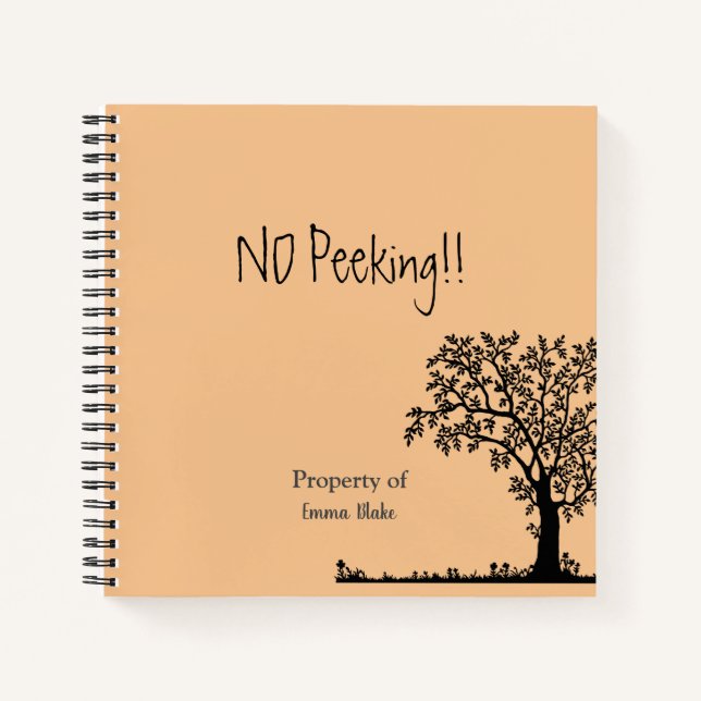 Cuaderno Esbozo espiral de 8,5" x 8,5" personalizado (Anverso)