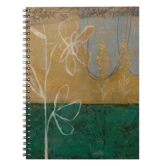 Cuaderno Esbozo floral con flores silvestres y plantas (Frente)