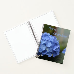 Cuaderno Esbozo Hidrangea Azul
