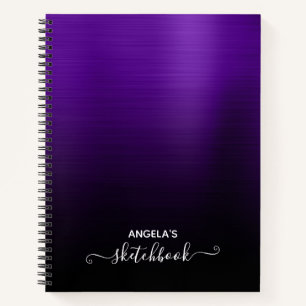 Cuaderno Esbozo índigo púrpura y negro de ocmbre
