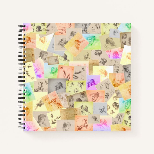 Cuaderno Esbozo Personalizado de Antiguos Estudios de Lápiz (Anverso)