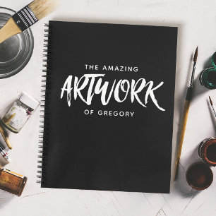 Cuaderno Esbozo personalizado de artistas blancos negros
