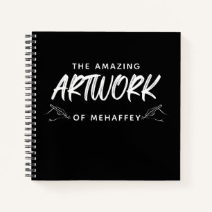 Cuaderno Esbozo personalizado de artistas blancos negros