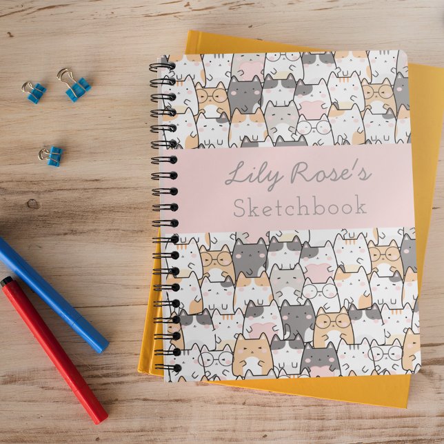 Cuaderno Esbozo personalizado del patrón de gato (Subido por el creador)