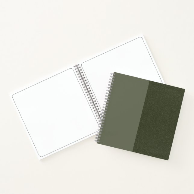 Cuaderno Esbozo verde de Moss texturizado - Personalizable (Interior)