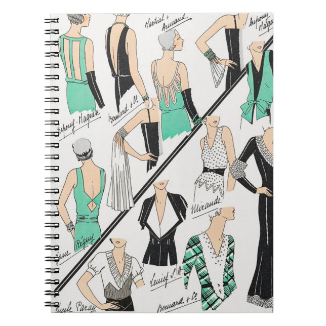 Cuaderno Esbozos de la moda francesa de la costura de 1931 (Frente)