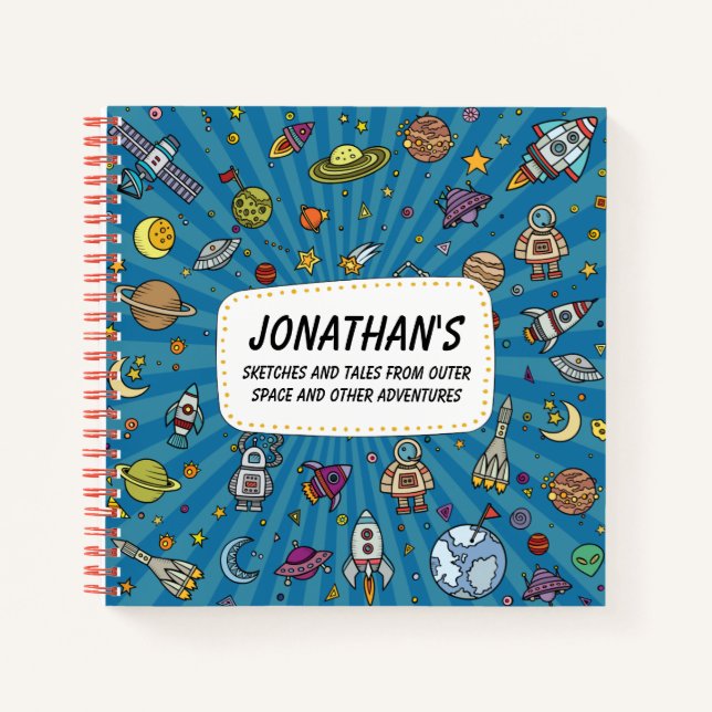 Cuaderno Esbozos y cuentos desde el espacio ultraterrestre (Anverso)