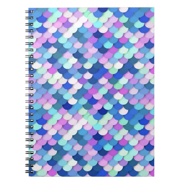 Cuaderno "Escala de dragón" - azul, orquídea y lavanda (Frente)