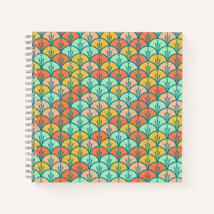 Cuaderno Escala de peces geométricos modernos y coloridos