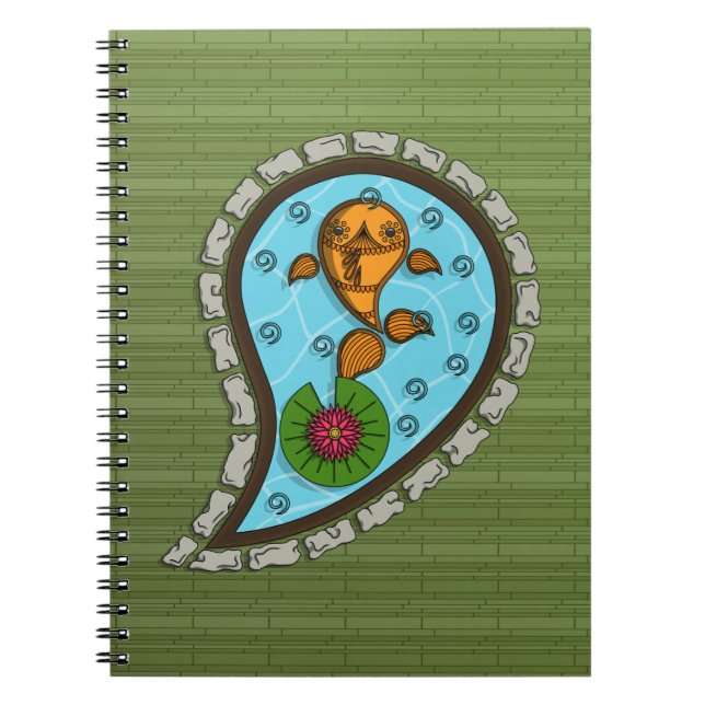 Cuaderno Escala el bloc de notas de pez dorado (Frente)
