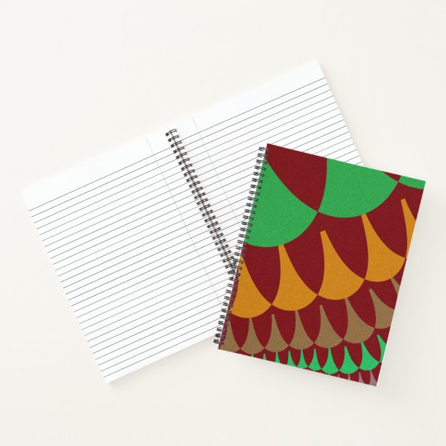 Cuaderno Escala verde y borgoña (Interior)
