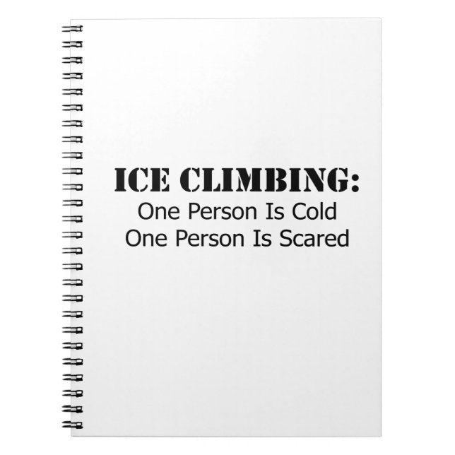 Cuaderno Escalada de hielo - Frío, asustado (Frente)