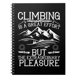 Cuaderno Escalada montañosa es un gran esfuerzo