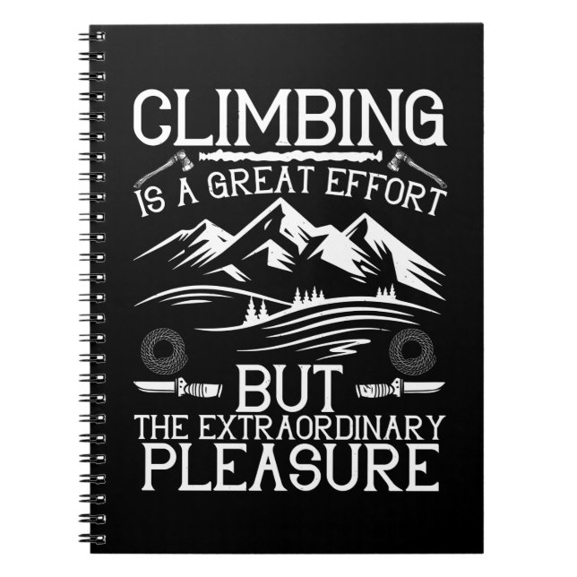 Cuaderno Escalada montañosa es un gran esfuerzo (Frente)