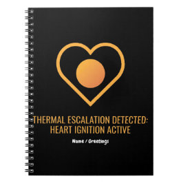 Cuaderno Escalada Térmica Detectada Ignición del Corazón Ac