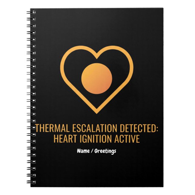 Cuaderno Escalada Térmica Detectada Ignición del Corazón Ac (Frente)