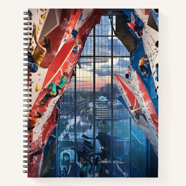 Cuaderno Escalando el gimnasio de escalada interior (Anverso)
