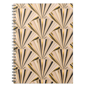 Cuaderno Escalas Art Deco: Glamour dorado geométrico