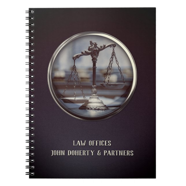 Cuaderno Escalas de justicia de abogados personalizables (Frente)