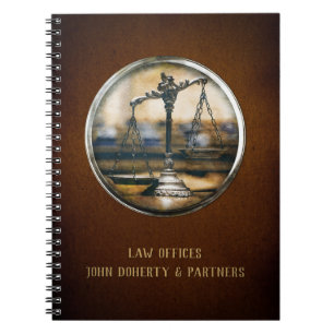 Cuaderno Escalas de justicia personalizables Abogado Brow